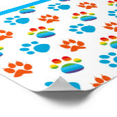 Adorable Hunde Regenbogen Wasserfarbe 1. Geburtsta Poster (Ecke)