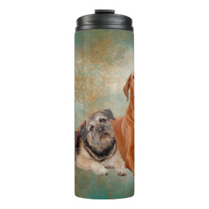 Adorable Hunde Vintage Entdeckungsreise Thermosbecher