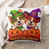 Adorable Hunde zu Halloween-Kostümen Kissen (Decke)