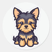 Adorable Hundekleber Runder Aufkleber (Vorderseite)