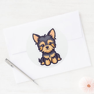 Adorable Hundekleber Runder Aufkleber
