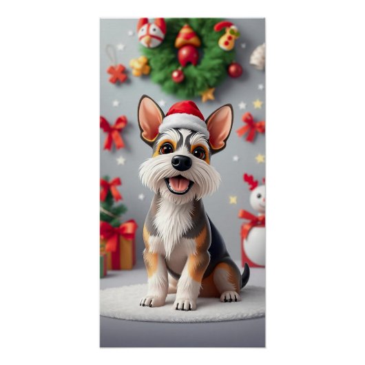 Adorable Hündin im Cartoon Poster (Vorderseite)