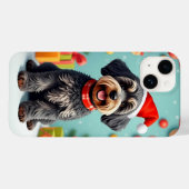 Adorable Hündin in Weihnachtsmannmütze Case-Mate iPhone Hülle (Rückseite (Horizontal))