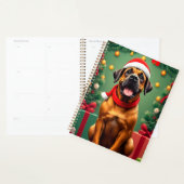Adorable Hündin in Weihnachtsmannmütze Planer (Anzeige)