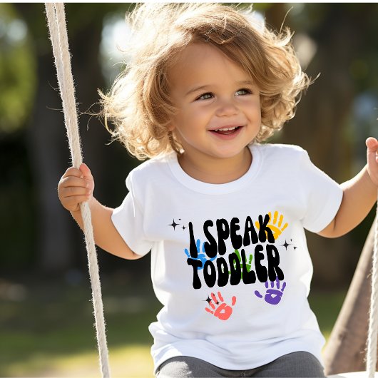 Adorable "I Speak Kleinkind" Kindermädchen T - Shi Kleinkind T-shirt