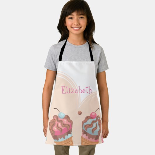Adorable Ice Cremes Personalisiert Schürze (Insitu)
