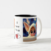 Adorable "Ich sehe dich" Kaffeezubereitung Tasse (VorderseiteRechts)