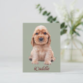 Adorable iCuddle Cocker Spaniel Postkarte (Stehend Vorderseite)