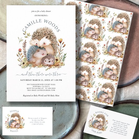 Adorable Igel Kinderdusche Einladung