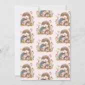 Adorable Igel Kinderdusche Einladung (Rückseite)