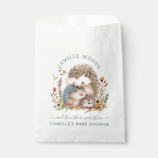 Adorable Igel Kinderdusche Geschenktütchen (Vorderseite)