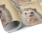 Adorable Igel mit einem Löwenzahn Geschenkpapier (Rolleneckpunkt)