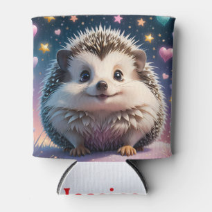 Adorable Igel mit Stars und Herzen Dosenkühler