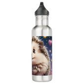 Adorable Igel mit Stars und Herzen Edelstahlflasche (Rechts)