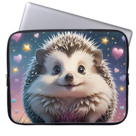 Adorable Igel mit Stars und Herzen Laptopschutzhülle