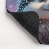 Adorable Igel mit Stars und Herzen Mousepad (Ecke)