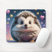 Adorable Igel mit Stars und Herzen Mousepad (Mit Mouse)
