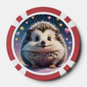 Adorable Igel mit Stars und Herzen Pokerchips (Rückseite)