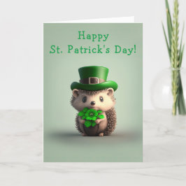Adorable Igel St. Patrick's Day Holiday Card Feiertagskarte
