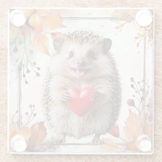 Adorable Igel Trivet Glasuntersetzer (Rückseite)