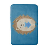 Adorable Igel umarmen ein blaues Herz Badematte (Vorderseite Vertikal)