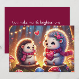 Adorable Igel Valentinstag Card Feiertagskarte