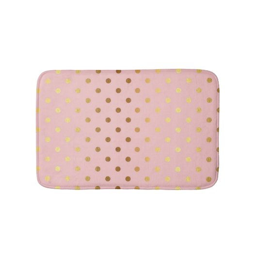 Adorable Imitate Gold Polka Dots Blume Badematte (Vorderseite)