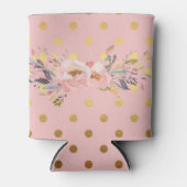 Adorable Imitate Gold Polka Dots Blume Dosenkühler (Vorderseite)