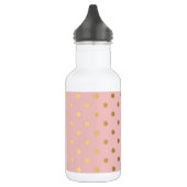 Adorable Imitate Gold Polka Dots Blume Edelstahlflasche (Links)