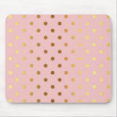 Adorable Imitate Gold Polka Dots Blume Mousepad (Vorne)