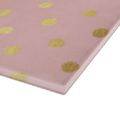 Adorable Imitate Gold Polka Dots Blume Schneidebrett (Ecke)