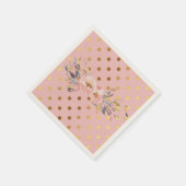 Adorable Imitate Gold Polka Dots Blume Serviette (Ecke)