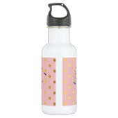 Adorable Imitate Gold Polka Dots Blume Trinkflasche (Rückseite)