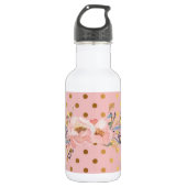 Adorable Imitate Gold Polka Dots Blume Trinkflasche (Vorderseite)
