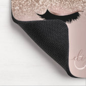 Adorable Imitate Lashes Glitzer Ombre Rose Gold Mousepad (Ecke)