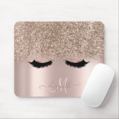 Adorable Imitate Lashes Glitzer Ombre Rose Gold Mousepad (Mit Mouse)