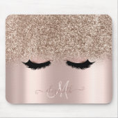 Adorable Imitate Lashes Glitzer Ombre Rose Gold Mousepad (Vorne)