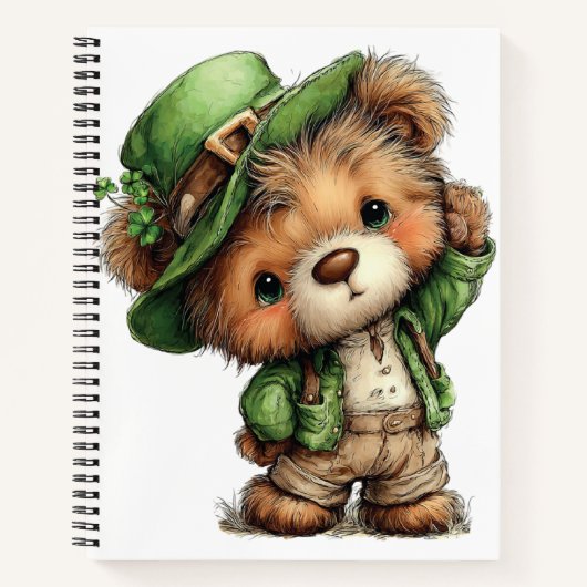 ADORABLE IRISH THEMED TEDDY BEAR NOTIZBLOCK (Vorderseite)