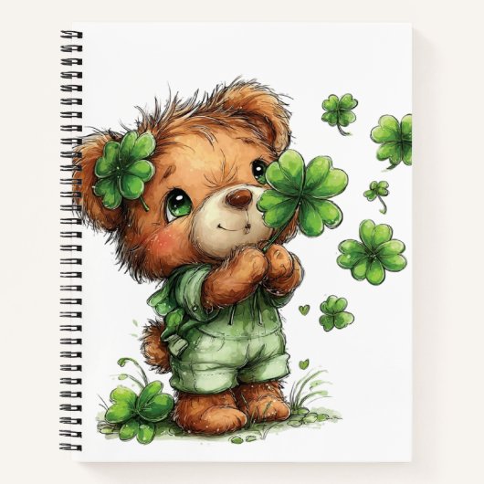 ADORABLE IRISH THEMED TEDDY BEAR NOTIZBLOCK (Vorderseite)