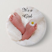 Adorable "It's a Girl" Button (Vorderseite)