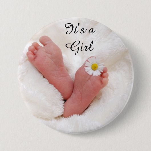 Adorable "It's a Girl" Button (Vorderseite)