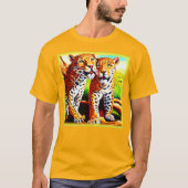 Adorable Jaguar Cubs im Dschungel. Jetzt kaufen T-Shirt (Vorderseite)