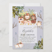 Adorable Jungle Animals Baby Boys Dusche einladen (Vorderseite)