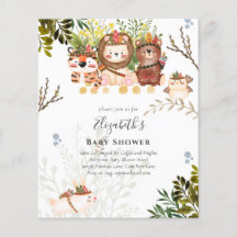 Adorable Jungle Animals Baby Boys Dusche einladen
