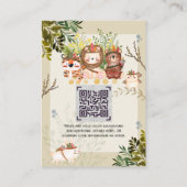 Adorable Jungle Animals Baby-Buchungsanfrage Begleitkarte (Rückseite)