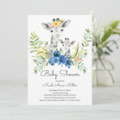 Adorable Jungle Giraffe Kinderdusche Einladung (Stehend Vorderseite)