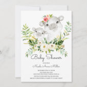 Adorable Jungle Hippo Kinderdusche Einladung (Vorderseite)