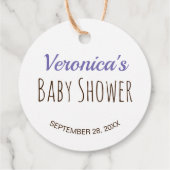 Adorable Jungle Safari Tiere Kinderdusche Geschenkanhänger (Rückseite)