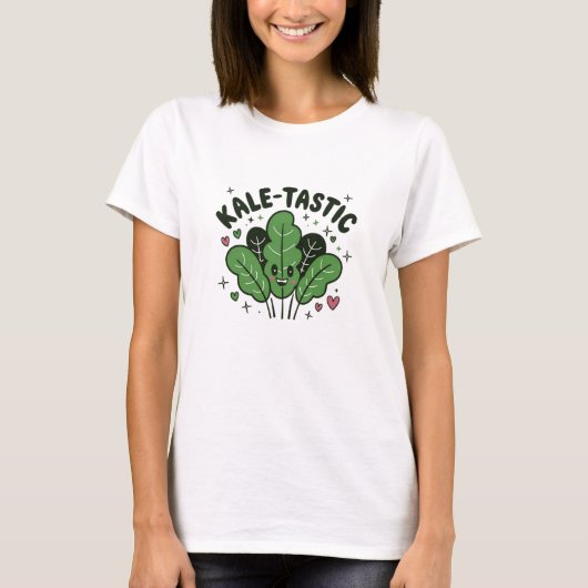 Adorable Kale Graphics für Veggie Fans T-Shirt (Vorderseite)