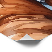 Adorable Kangaroo im Astronauten Anzug im Weltraum Poster (Ecke)